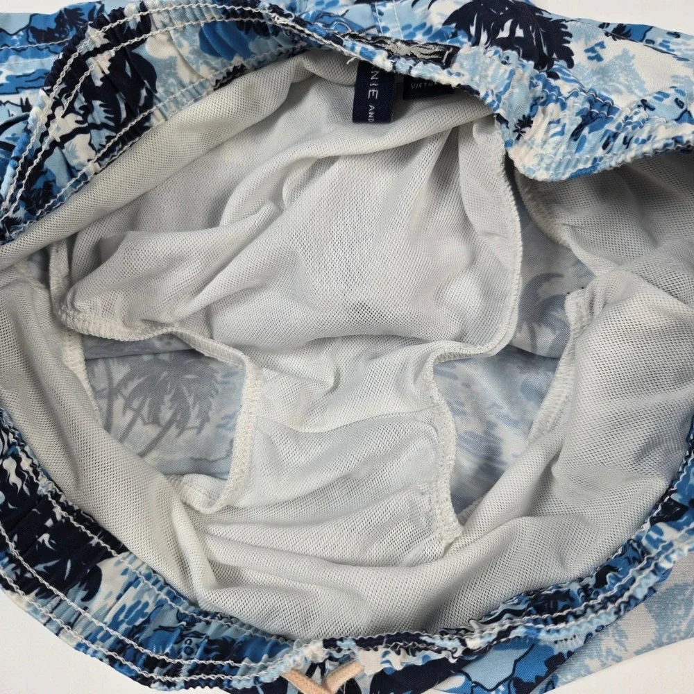Janie and‎ Jack Swim Trunks Boys 10 Blue Tropical Palm Tree Print Beach Shorts